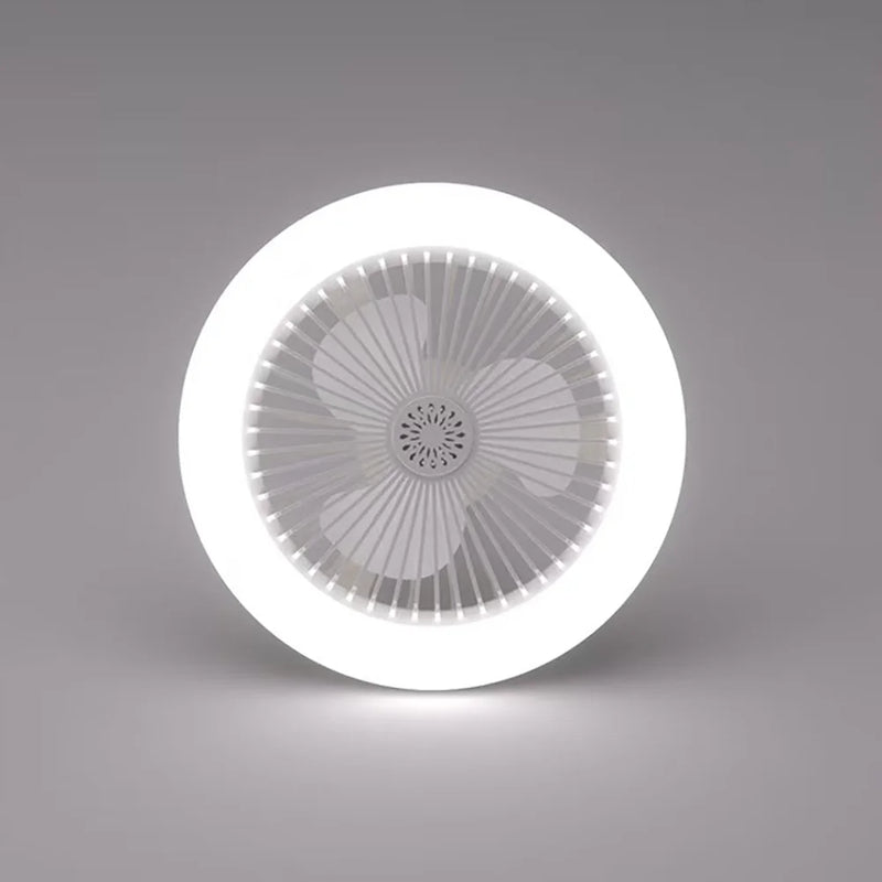 Ventilador de teto giratório 3 em 1 com lâmpada de iluminação de controle remoto E27